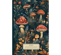 "Enchanted Forest Dreams" Notebook: Capture Whimsy and Wonder with Every Page: Journal Featuring Teal Mushroom and Forest Motifs, 120 Pages, 6 x 9