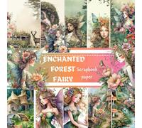 ENCHANTED FOREST FAIRY SCRAPBOOK PAPER: This is a Double sided craft paper, used in DIY junk journals, Decoupage, Ephemera, Origami, Collage, mixed media art