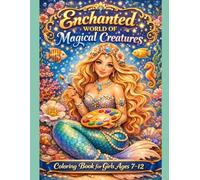 Enchanted Forest Kingdom: Magical Coloring Book for Girls Ages 6-10. With Fairies, Mermaids,Unicorns,Dragons,Elves and Forest Friends