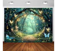 Enchanted Forest Sfondo 2,4 x 1,8 m Primavera Fiore Fiore Paese Delle Meraviglie Sfondo Farfalla Principessa Magica Tema Banner Ritratti Foto Puntelli Decorazione Del Partito