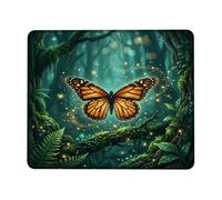 Enchanted Forest - Tappetino per mouse, motivo: Monarca e Farfalla | Farfalla monarca, Foresta mistica, Lucciole, Luce incandescente, Ispirato alla natura, Paesaggio fantasy