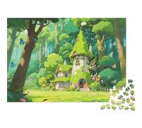 Enchanted Forest Tower Puzzle da 1000 Pezzi Recycled Fantasy Art Anziano Puzzles Accessori per Giochi di Festa Sviluppo dell'Intelligenza di Ragazzi e Ragazze Divertimento Educativo 70x50cm/1000pcs