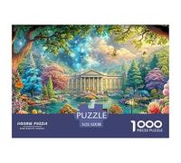 Enchanted Garden with Grand Mansion, Starry Sky Puzzle Da 1000 Pezzi Fantasy Architecture Educativo E Di Sfida Per Bambini E Adulti 52x38cm/1000pcs