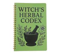 Enchanted Herbalists - Taccuino a forma di erbe, collezione di erbe, formato A5, magico per streghe, erboristico, diario di apprendimento per fan di Witchcraft