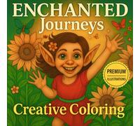 Enchanted journeys: PREMIUM: COLOR CHART | Printed on right-hand pages only | PERFECT FOR MARKERS | 8,5 X 8,5 inches | Fun and creative coloring book