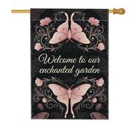 Enchanted Moth Botanical Garden Citazione Autunno Casa Bandiera 71 x 101 cm