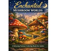 Enchanted Mushroom Worlds: A Relaxing Fantasy Coloring Book for Adults