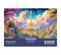 Enchanted Paris Eiffel Tower Puzzle Da 1000 Pezzi Dreamy Landmark Building Cartone Riciclato, Gioco Di Ingegno 38x26cm/1000pcs