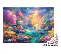 Enchanted River with Distant Castle Puzzle Da 1000 Pezzi Ethereal Jellyfish Giocattolo Educativo Per Bambini E Adulti 38x26cm/1000pcs