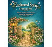 Enchanted Spring Coloring Book: Relaxing Storybook Scenes of Flowers, Animals, and Springtime Joy