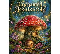 Enchanted Toadstools: Adult Coloring Book: 25 Whimsical Fairy Mushroom Houses and Magical Forest Toadstools for Relaxation, Mindfulness and Stress Relief