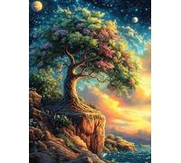 Enchanted Tree at Sunset Rompicapo 500 Pezzi Per Festa Della Repubblica Cartone Rigido Paesaggi Italiani Accompany Fairy Tale Animal Per Decorazione Murale Da Passatempo Edizione Limitata 500 PCS