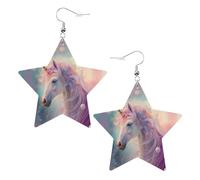 Enchanted U-Nicorns And Pearl Orecchini In Pelle Divertenti Orecchini Da Donna Stampato Orecchino In Pelle Per Decorazioni Festa Della Mamma Donne