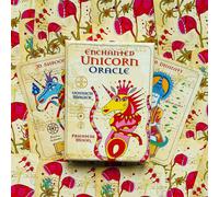 Enchanted Unicorn Oracle : Voynich Magick 36-Card Mazzo Di Carte Priestess Moon
