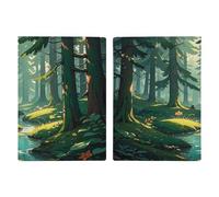 Enchanted Wilderness Fantasy su porta passaporto verde scuro ultra sottile in pelle PU organizer per documenti da viaggio compatto premium internazionale per passaporto americano custodia per donne
