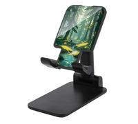 Enchanted Wilderness Fantasy su supporto per telefono cellulare verde scuro Supporto pieghevole per scrivania Supporto portatile per cellulare da tavolo Supporto per telefono completamente regolabile