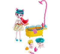 Enchantimals Bagnetto dei Maialini, Playset con Bambola e 11+ Accessori, Giocattolo per Bambini 3+ Anni,GJX36