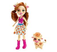 Enchantimals, Bambola Cailey Mucca con Animale, Giocattolo per Bambini 4+Anni, FXM77