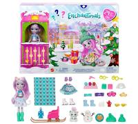 Enchantimals Calendario dell'Avvento con Bambola Sybill Leopardo delle Nevi (6 pollici), Figura Animale e 24 Accessori, ottimo Regalo per Bambini dai 4 Anni in su, Regalo di Natale, HHC21
