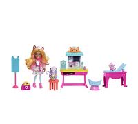 Enchantimals City Tails Carlin Cat Clinic Doll Oro Bambini