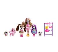 Enchantimals Famiglia di Cani Bambole Cane e Sue Sorelle, con Animali domestici e Accessori, Giocattolo +4 anni (Mattel HNV26)