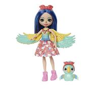 Enchantimals HHB89 - Prita Parakeet (pappagallo) & Flatter Bambola, giocattolo per bambini dai 4 anni in su