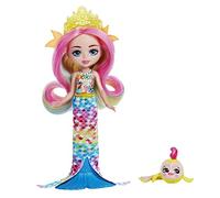 Enchantimals - Ocean Kingdom Personaggio Radia Pesce Arcobaleno e Amico Flo con Gonna Rimovibile, Corona e Scarpe, Giocattolo per Bambini 3+ Anni, HCF68