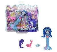 Enchantimals - Ocean Kingdom Playset della Famiglia con Bambola Dorinda Il Delfino Blu con Coda Rimovibile, Corona e 3 Amici Delfini, Giocattolo per Bambini 3+ Anni, HCF72