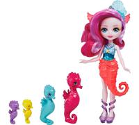 Enchantimals - Ocean Kingdom Playset della Famiglia con Bambola Sedda il Cavalluccio Marino e 4 Amici Cavallucci Marini Colorati, Giocattolo per Bambini 3+ Anni, HCF73