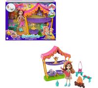 Enchantimals Pigiama Party nella Savana con Griselda la Giraffa, 2 Amici Animali, 8 Accessori, Giocattolo per Bambini 4+Anni,GTM33
