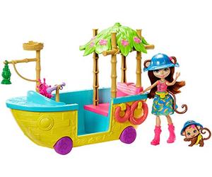 Enchantimals, Playset Barca della Giungla, Bambola e Accessori, Giocattolo per Bambini 4+Anni, GFN58