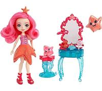 Enchantimals Playset Bellezza con Specchio, Inclusa Bambola Stella Marina con 2 Cuccioli e Accessori a Tema Mare, FKV59
