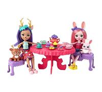 Enchantimals - Playset Ora del Tè con Danessa il Cerbiatto e Bree il Coniglietto con Animaletti e Accessori, Giocattolo per Bambini 3+ Anni, HFF35