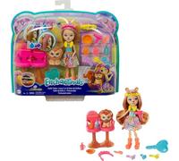 Enchantimals Playset Salone di Bellezza, con Bambola Lacey il Leone e Manesy, 13 Accessori, Giocattolo per Bambini 4+Anni, GTM29