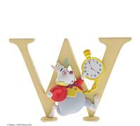 Enchanting Disney , Figura del Conejo Blanco de Alicia en el País de las Maravillas y la letra W, Para coleccionar, Home Deco, Enesco