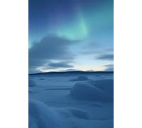 Enchanting Winter Aurora Borealis Snow Night Sky Notebook: White Lined Paper Notebook for Creative Writing, Sketching & Daily Planning