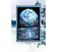 Enchanting Winter Moon Stained Glass Landscape Weekly Planner: 6 x 9, 140 - pages, 16 months