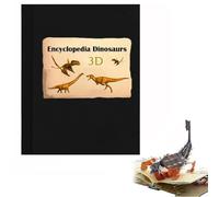 Enciclopedia 3D Prehistorica Dinosauri, divertente libro pop-up interattivo sui dinosauri, curiosità sui, design pop-up 3D e interattivo, regalo per gli amanti dei (A)