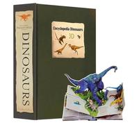 Enciclopedia 3D Prehistorica Dinosauri Libro Pop-Up - Enciclopedia Interattiva sui Dinosauri per Bambini, Divertenti Libri Pop-Up Educativi sui Dinosauri, Guida Completa Illustrata (1PCS)