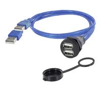 encitech 1310-1028-01 2 USB 2.0 tipo A Presa con telaio di montaggio M22 Con