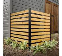 Enclo Privacy Screens EC18009 Charleston Wood Outdoor Privacy Fence Schermatura a Doghe No-Dig Kit 96,5 cm W x 106,7 cm H, 2 pannelli