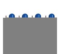 Enclosure Pole Cap - 1.5-Inch Trampoline Pipe Top Cover | Universal Replacement Safety Caps With Screw-in Bolts | Child-friendly Net Hook For 38mm Poles, Blue (6 Pack)