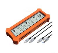 Enclosure SSD M.2 NVMe ad alte prestazioni con runtime in tempo reale e letture della temperatura su schermo integrato (arancione)