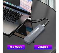 Enclosure SSD M.2 NVMe USB3.2 20Gbps Type-C SSD per 2230/2242/2260/2280 NVME SSD M Key Case Box Esterno