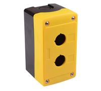 Enclosure Stazione Comando 2 Fori 22mm Giallo/Nero IP65