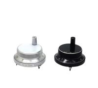 Encoder a impulsi CNC 1 pz 80mm CNC Pulser Volantino elettronico 5V 12V 24V 4 6 pin Generatore di impulsi manuale Encoder rotativo(A-Silvery aluminum,24V-4 Pin-100 Pulser)
