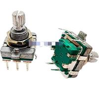 Encoder rotante 2pcs encoder rotante a 360 gradi con interruttore pulsante EC16 Codifica audio encoder 5pin lunghezza 15mm