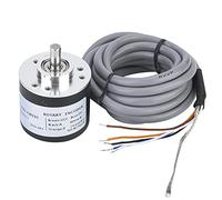 Encoder Rotativo 1000P/R, 300P/R to 2500P/R Modulo Encoder Rotativo Incrementale, Encoder DC 5-26V A, B, Z Uscita Trifase, Con Cavo da 2M Albero D da 6 mm, per Controllo Intelligente (500P/R)