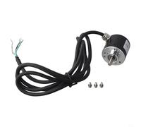Encoder rotativo ottico incrementale albero solido 6 mm DC 5 V-24 V NPN sensore di impulsi a quadratura fase AB per controllo del movimento per automazione industriale (100p/r)