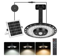 ENCOFT 228LED Lampada Solare con Sensore di Movimento 4400mAh Lampada con Pannello Solare con Telecomando IP65 Impermeabili Lampade Solari da Esterno 3 Temperature di Colore